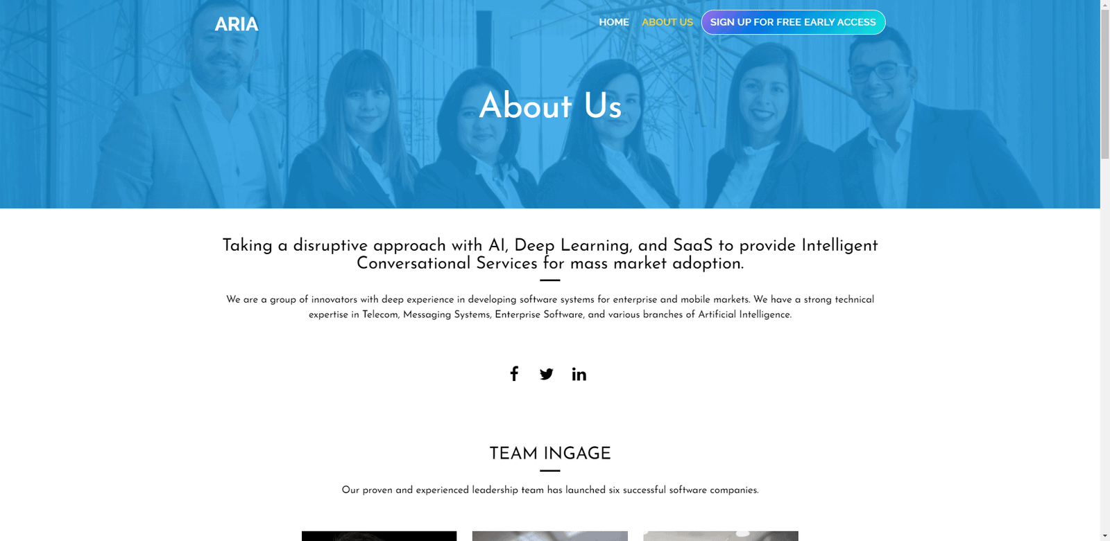 Ingage.ai - Corporate Website Design - About us - Cleverativity