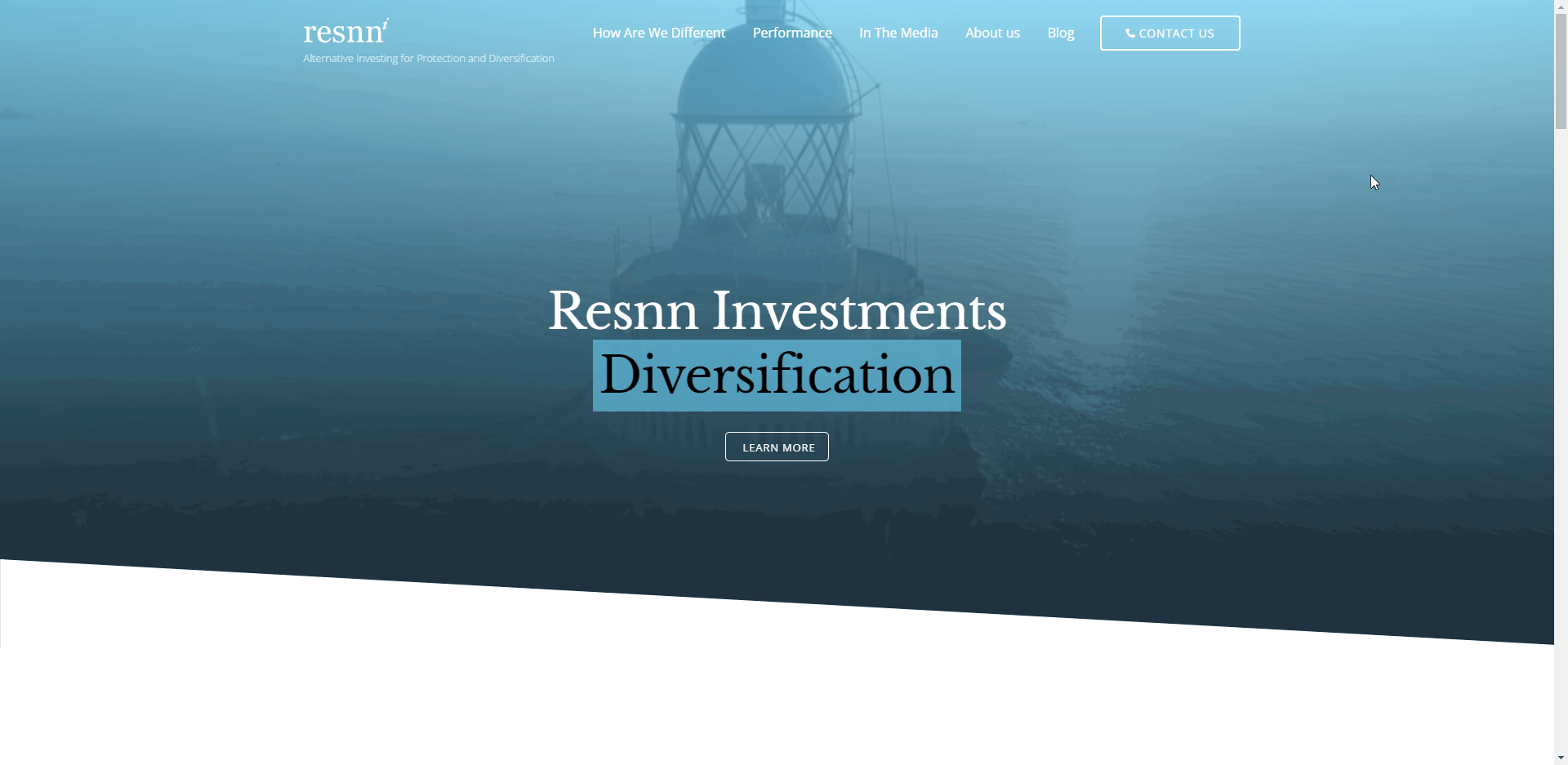 RESNN Investments - Corporate Website Design - Cleverativity - Homepage