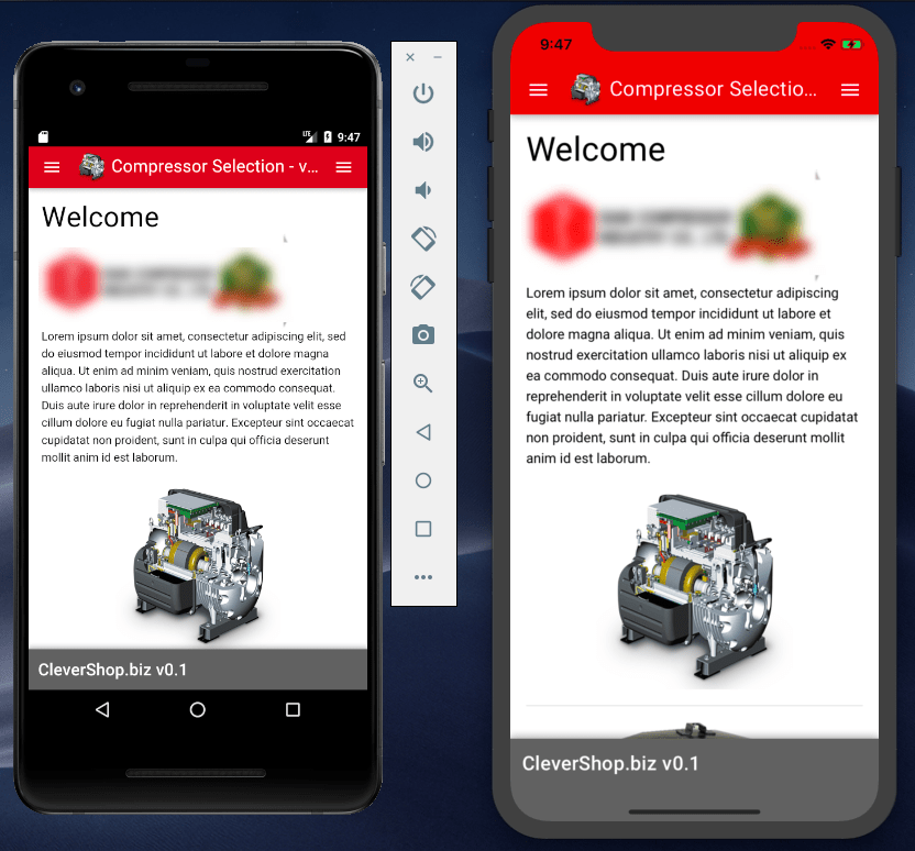 Running on both Android and iOS