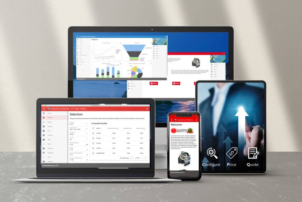 Tailor-made CPQ – Web, Android, and iOS Product Selector/Configurator App