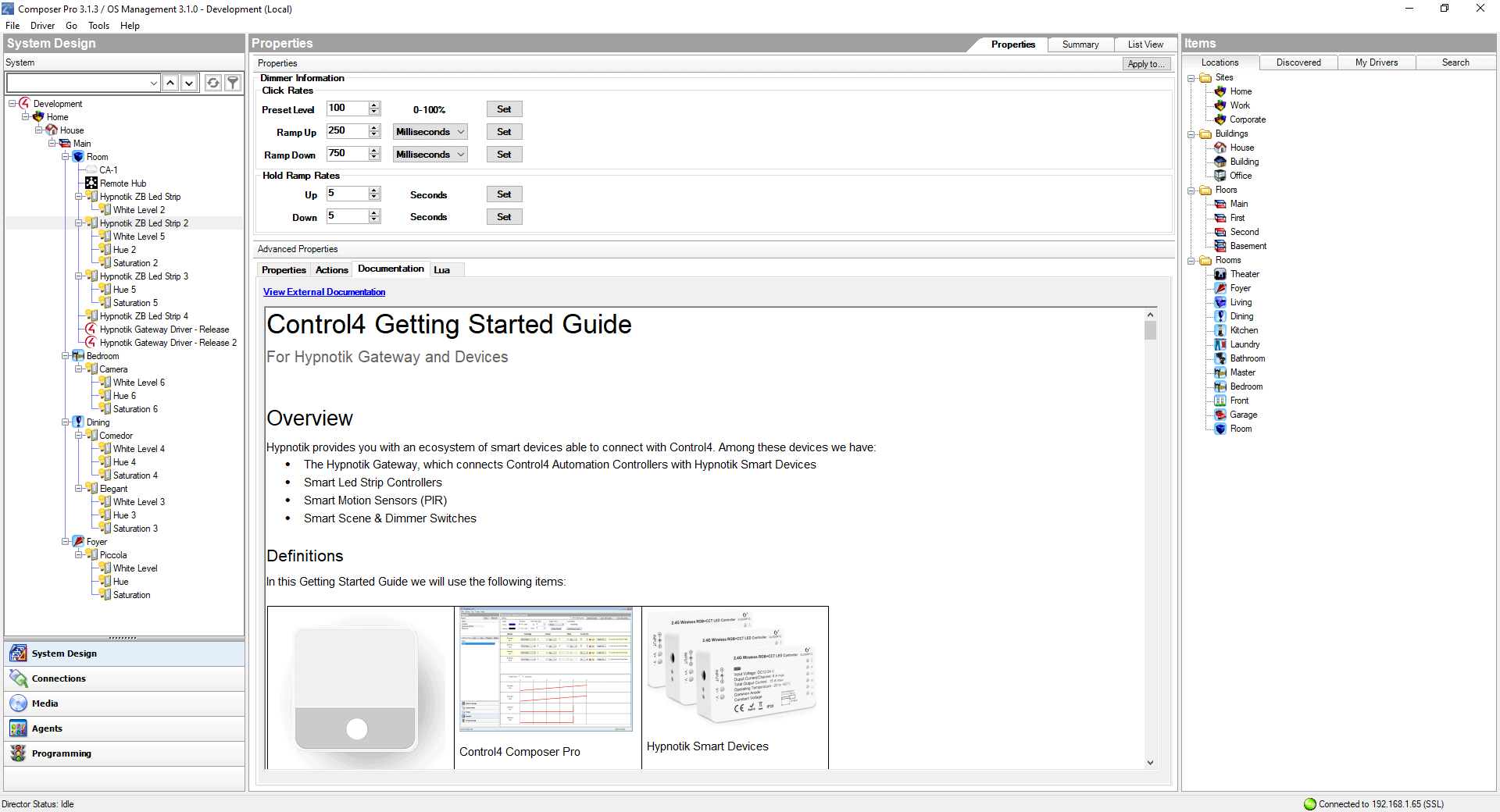 Control4 Lighting Devices Drivers Documentation