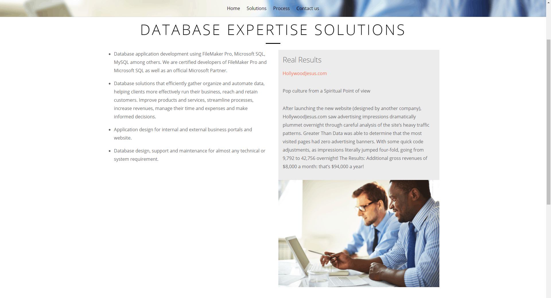 Greater Than Data - Corporate Website Design Cleverativity Digital Marketing