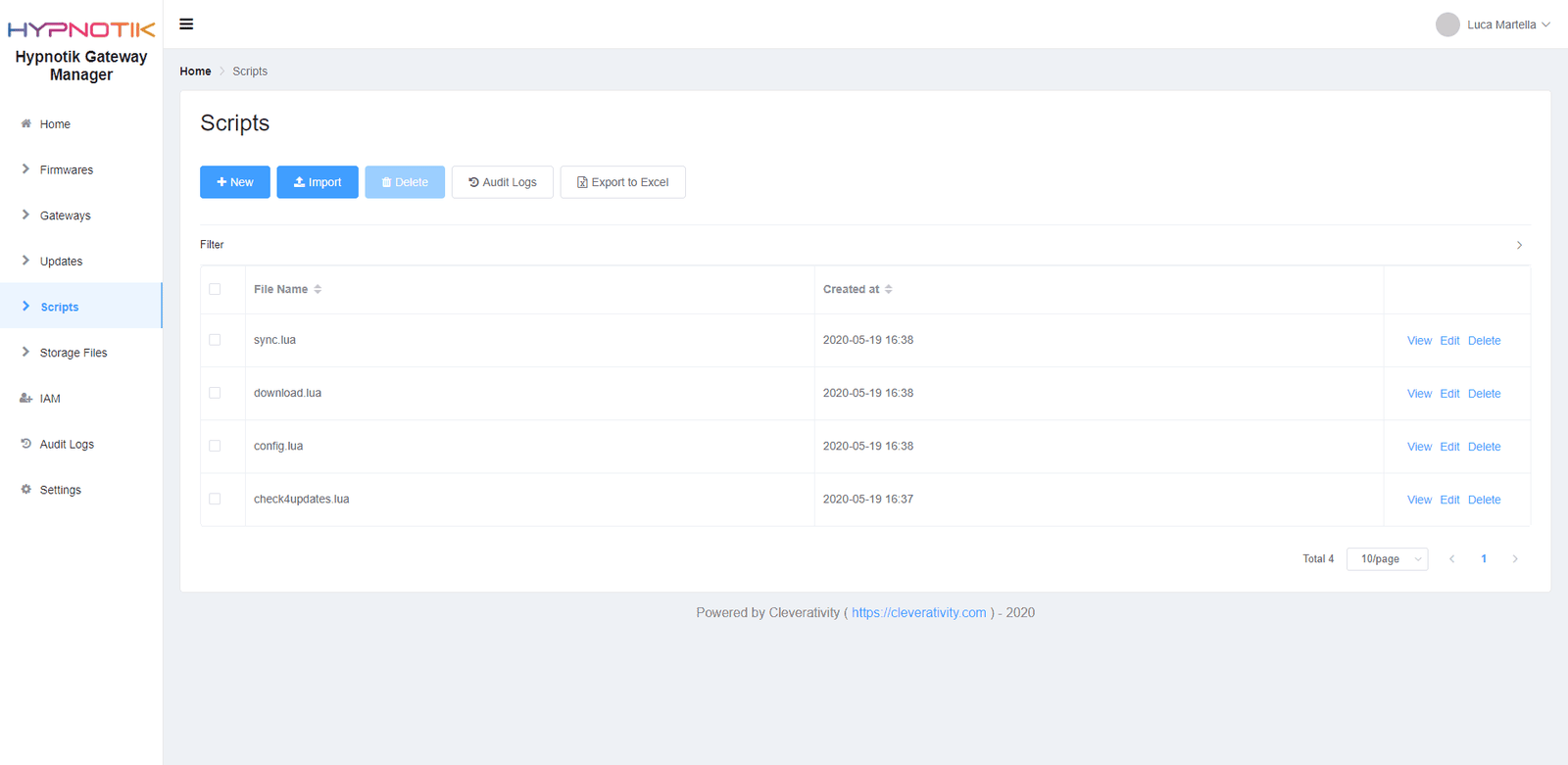 Scripts Page